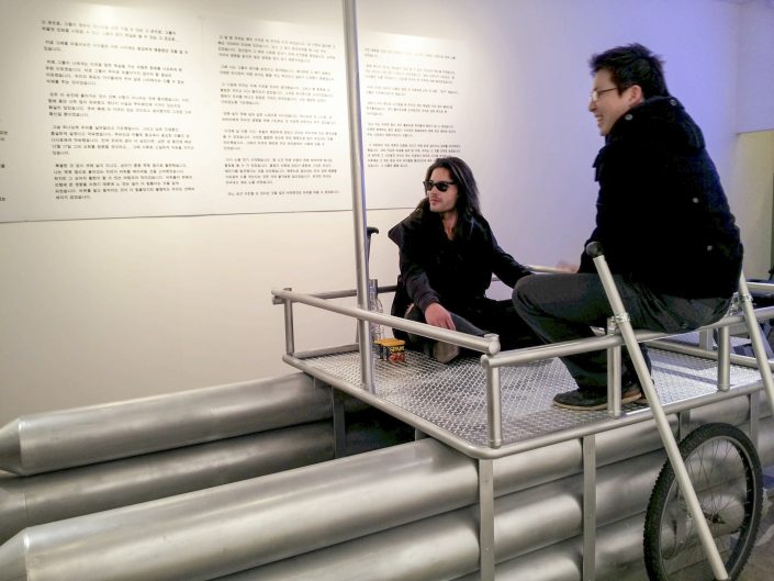 3. The opening performance, artist hong-rok Kim and Raul bussot