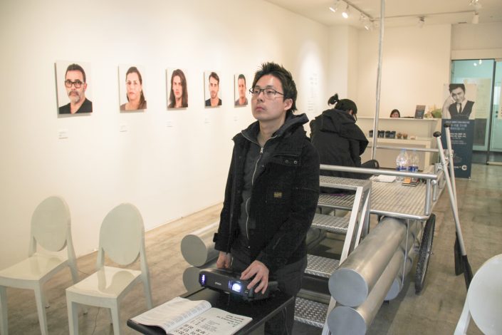 4. Setting up the visual equipment Artist hong-rok, kim and sleeping raul bussot