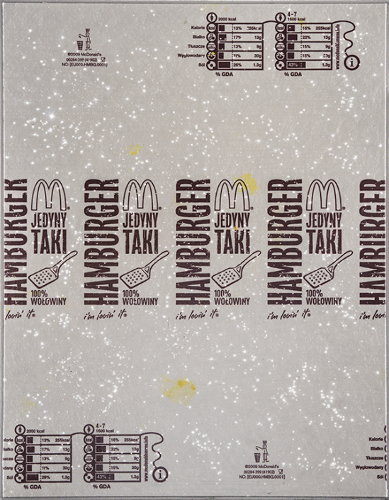 Diamond dust on Hamburger Wrapping paper / Hong-rok Kim (김홍록) / 2013